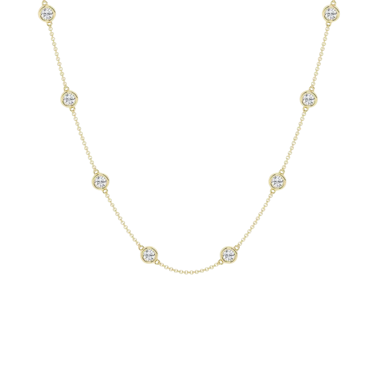 1CT 8 Station Diamond By Yard Necklace
