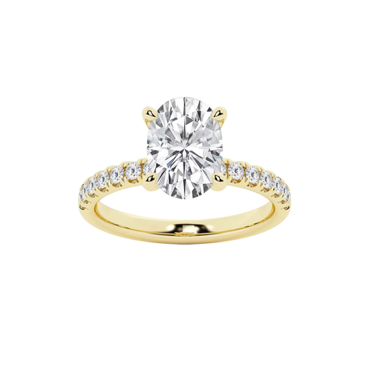 1 1/2CTW (1CT OV CTR) Hidden Halo Engagement Ring