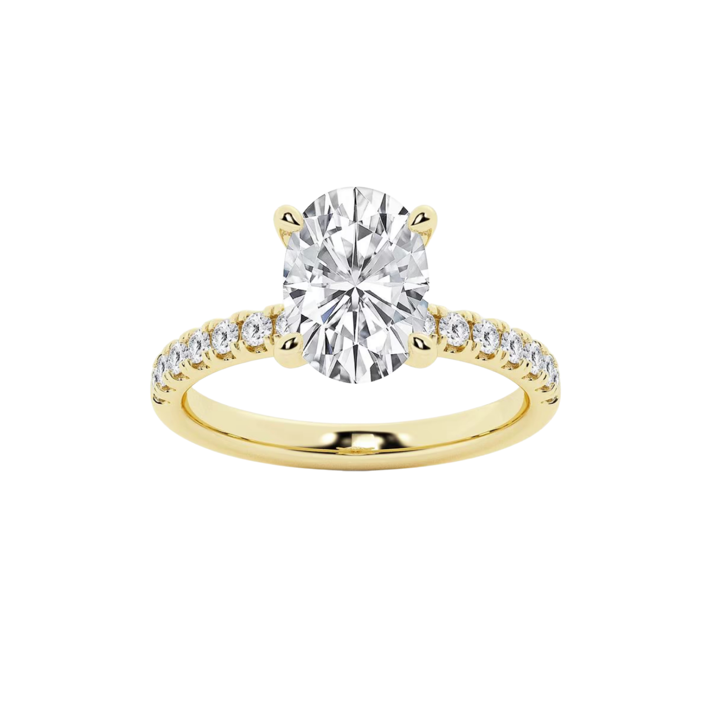 3CTW (2 1/2CT OV CTR) Hidden Halo Engagement Ring