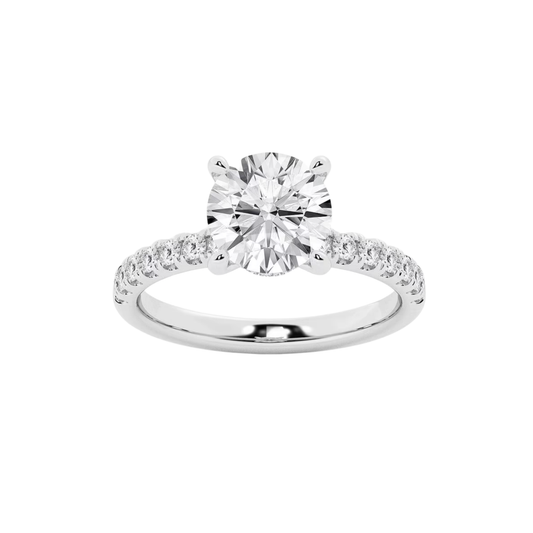 2CTW (1 1/2CT RD CTR) Hidden Halo Engagement Ring