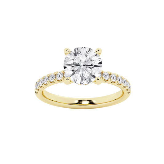 2CTW (1 1/2CT RD CTR) Hidden Halo Engagement Ring